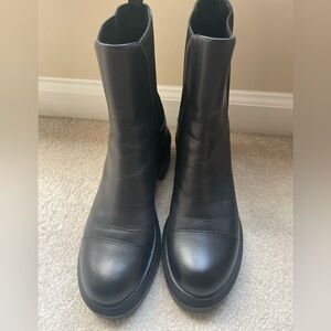 Stuart Weitzman Black Lug Boots Women’s 10